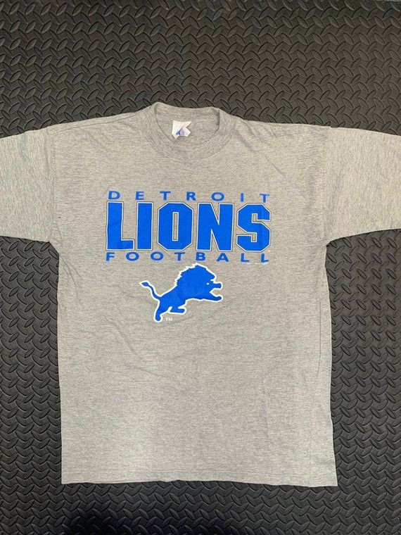 Vintage 90S Detroit Lions Spellout Cgw Shirt