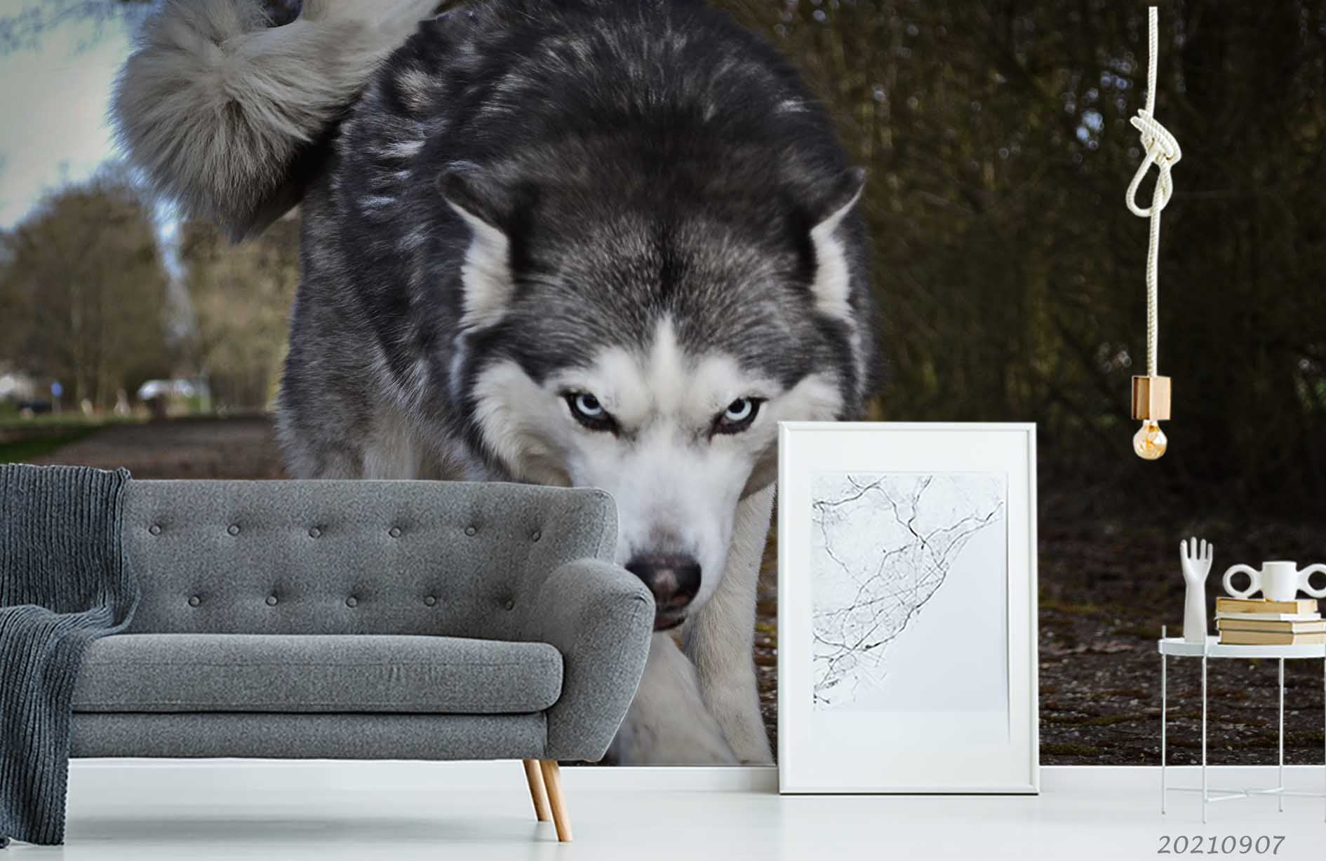 3D Forest Animal Wolf Wall Mural Wallpaper Lqh 56