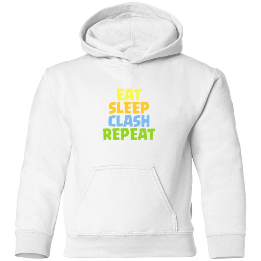 AGR Eat Sleep Clash Repeat Funny Gift Toddler Pullover Hoodie