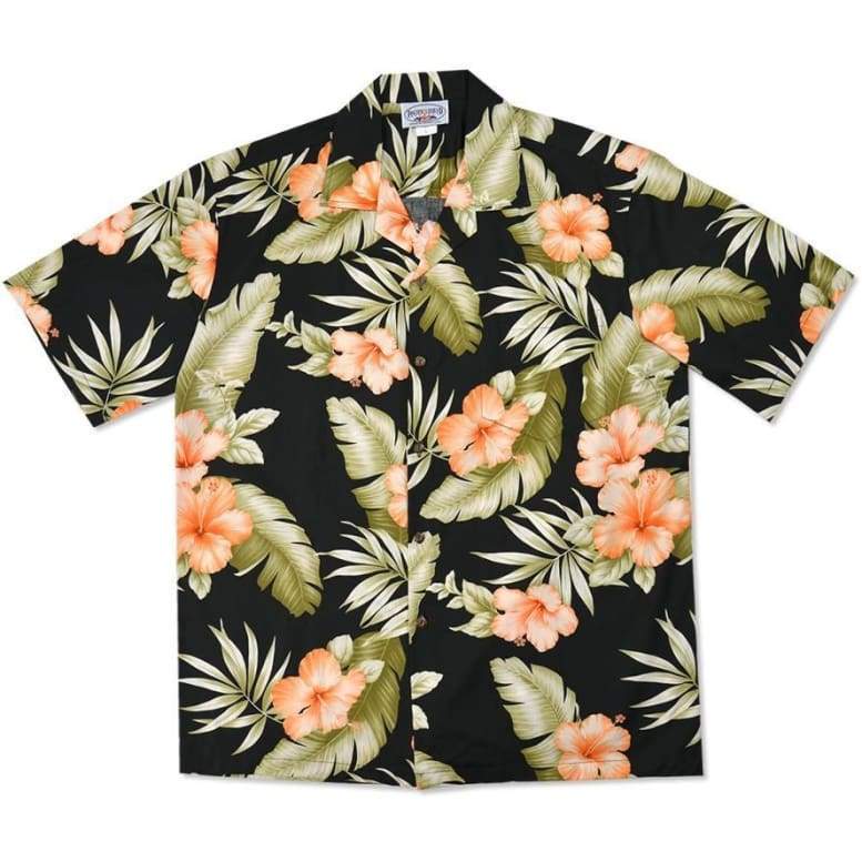 Waimea Black Hawaii Cotton Shirt Ha85137