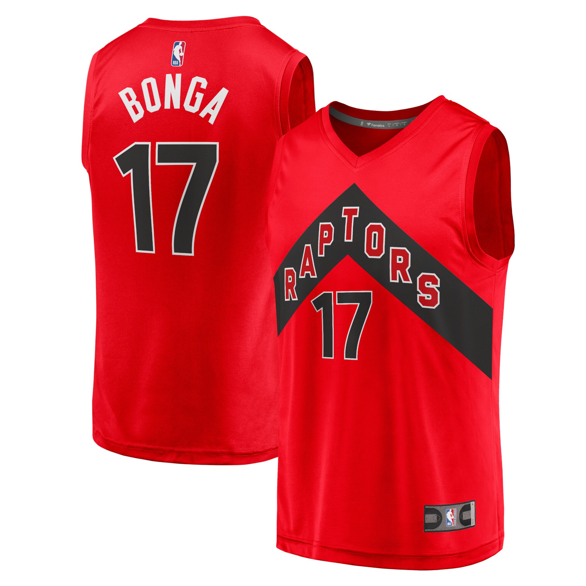 Isaac Bonga Toronto Raptors Youth 2021/22 Fast Break Jersey – Icon Edition – Red