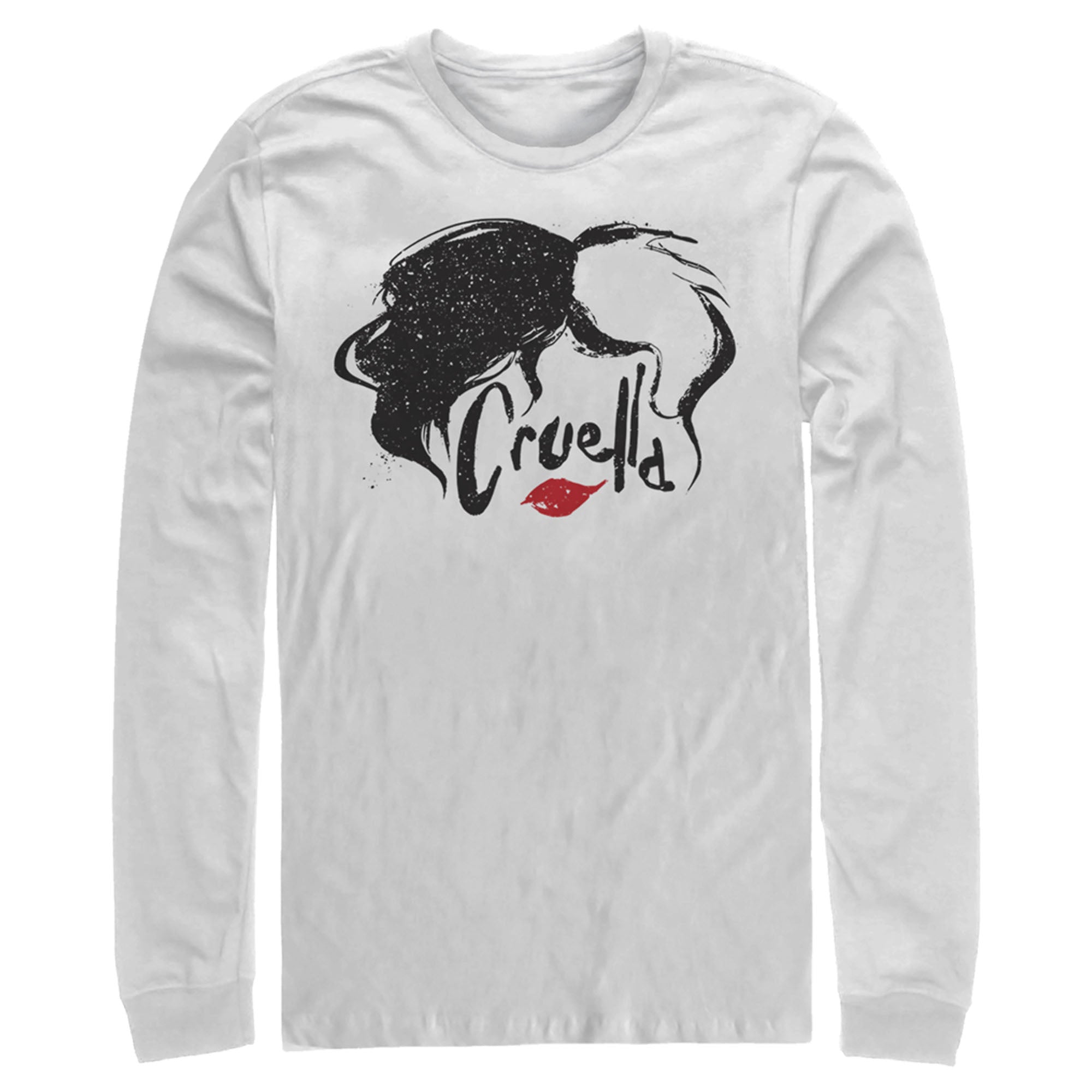 Cruella Men’S Red Lips Logo  Long Sleeve Shirt