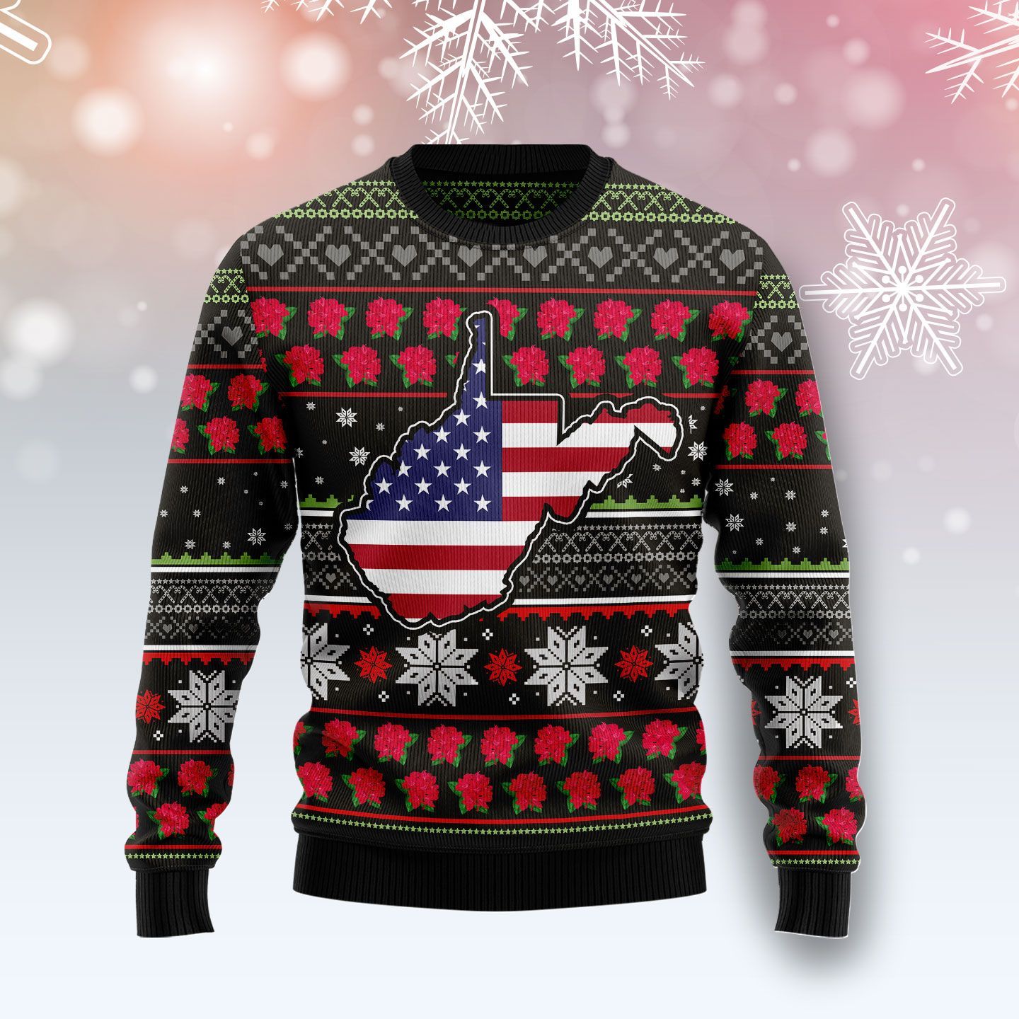 West Virginia Xmas Christmas Ugly Sweater