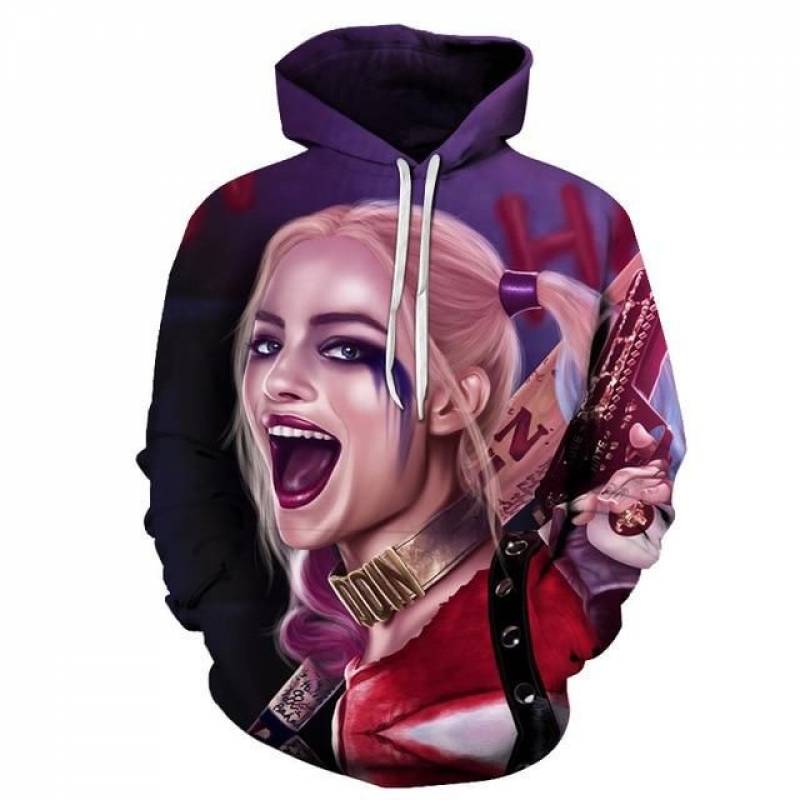 2109 New Suicide 3d Hoodie Sweatshirts Squad Joker New Quinn Printed Menwomen Hood Pullovers Hip Hop Streetwear