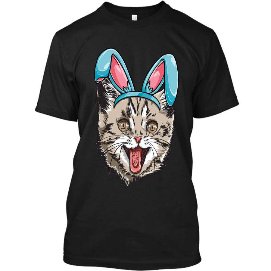 Easter Bunny Cat T shirt Kitty Kitten Girls Boys Kids Women Custom Ultra Cotton