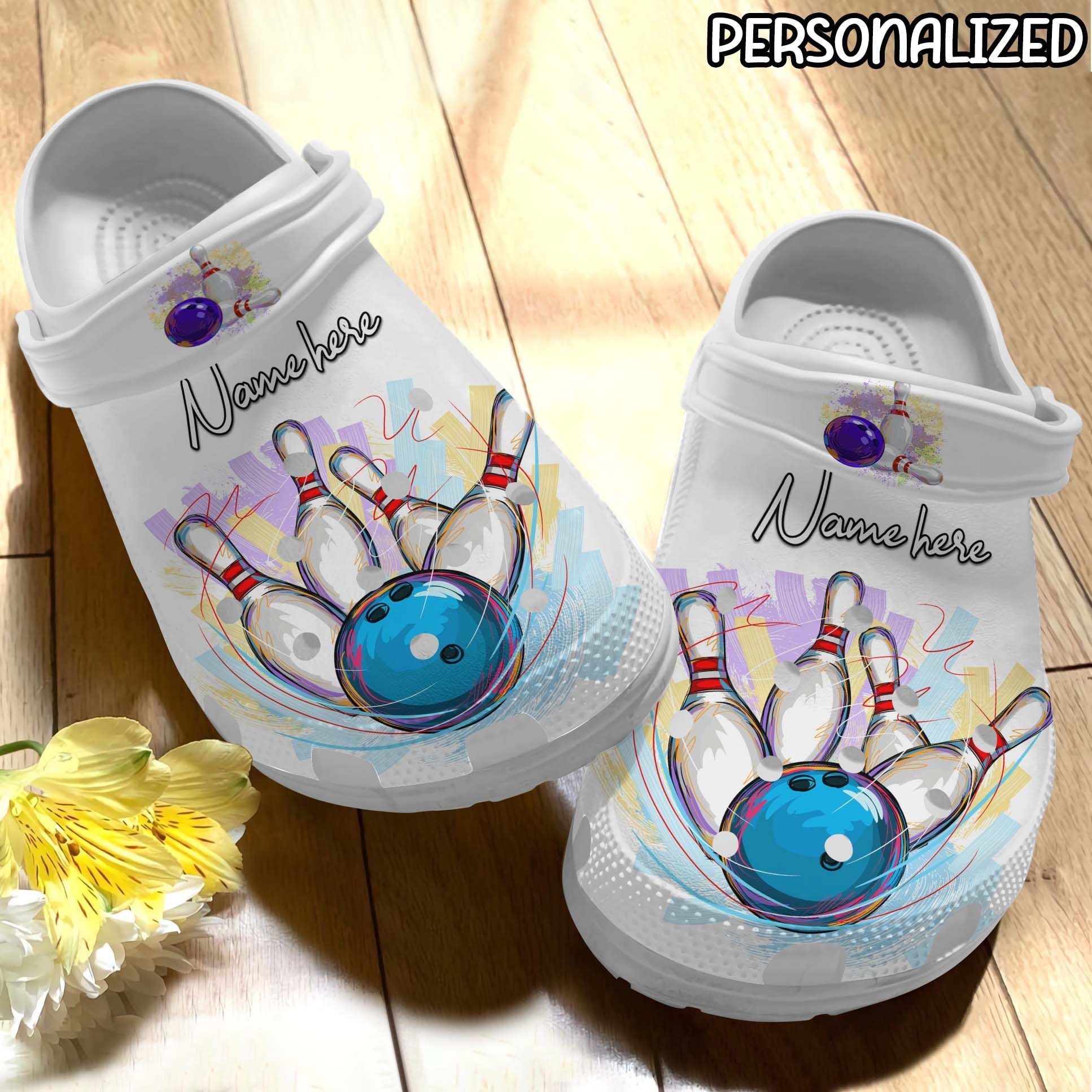 Bowling Personalized Crocs Crocband Clog