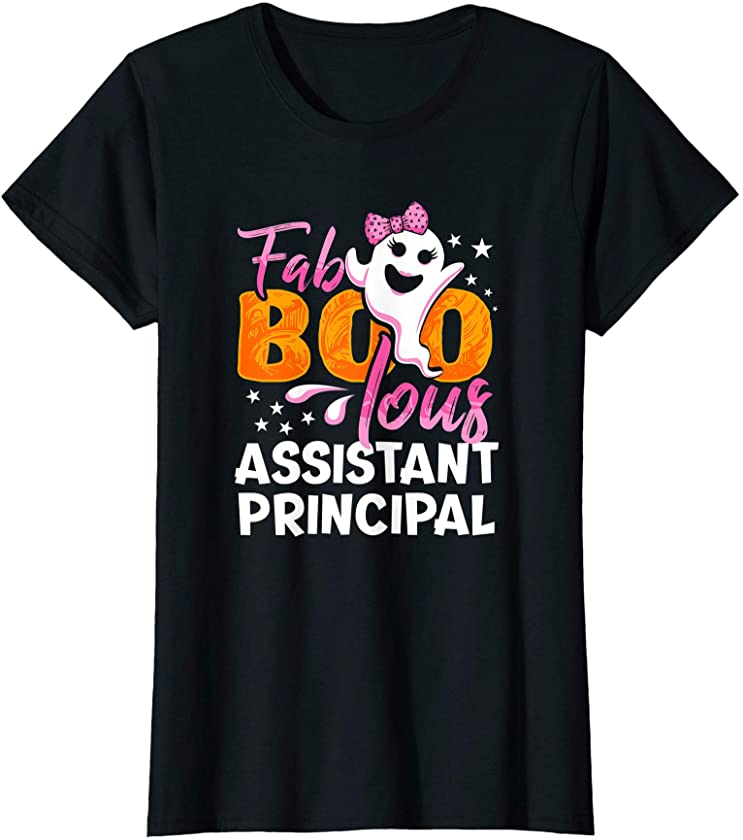 Womens FaBOOlous Assistant Principal School Halloween Ghost Gift T-Shirt