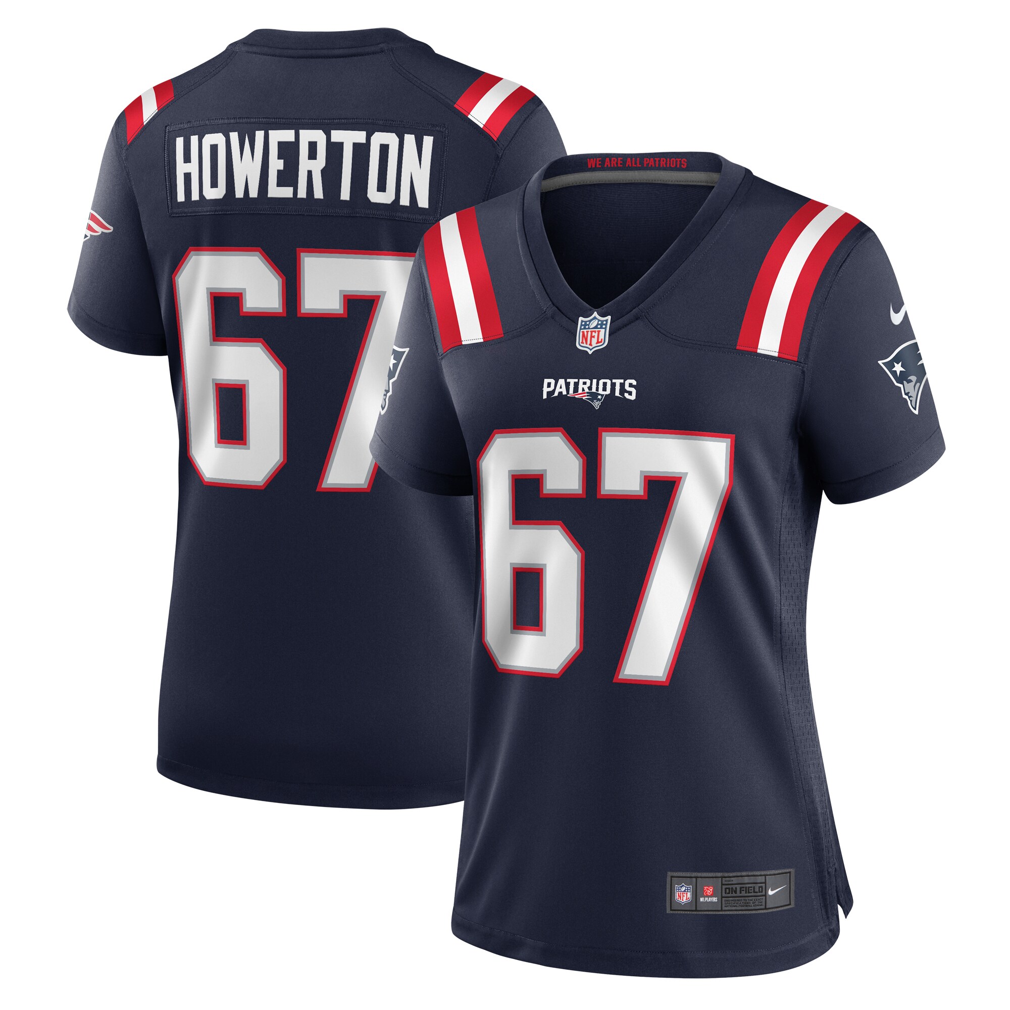 Hayden Howerton New England Patriots Women's Home Game Player Jersey – Navy