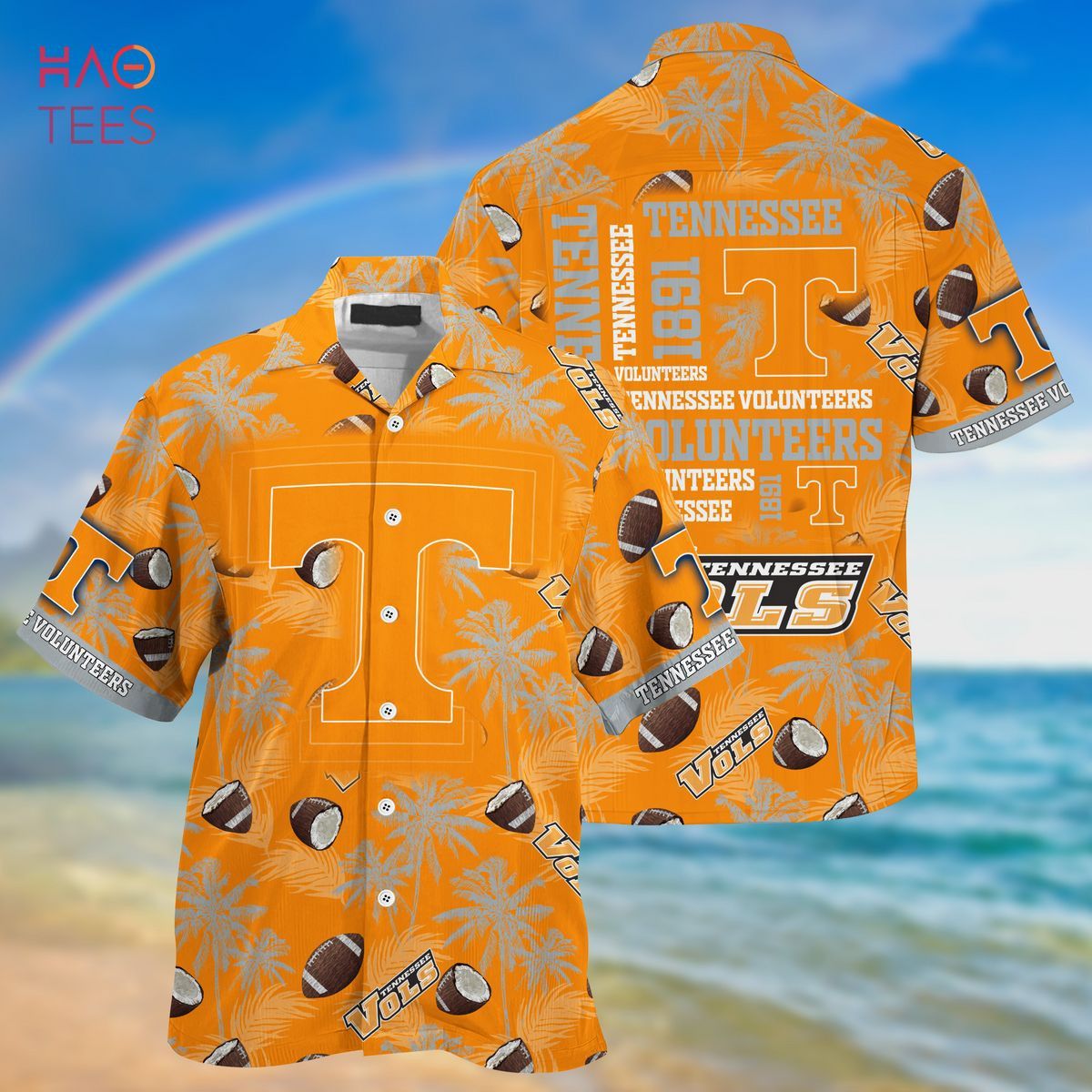 NCCA Tennessee Volunteers Coconut Orange Hawaiian Shirt