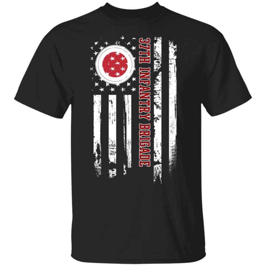 37th Infantry Brigade Veteran American Flag Father’s Day Veteran’s Day Tshirt