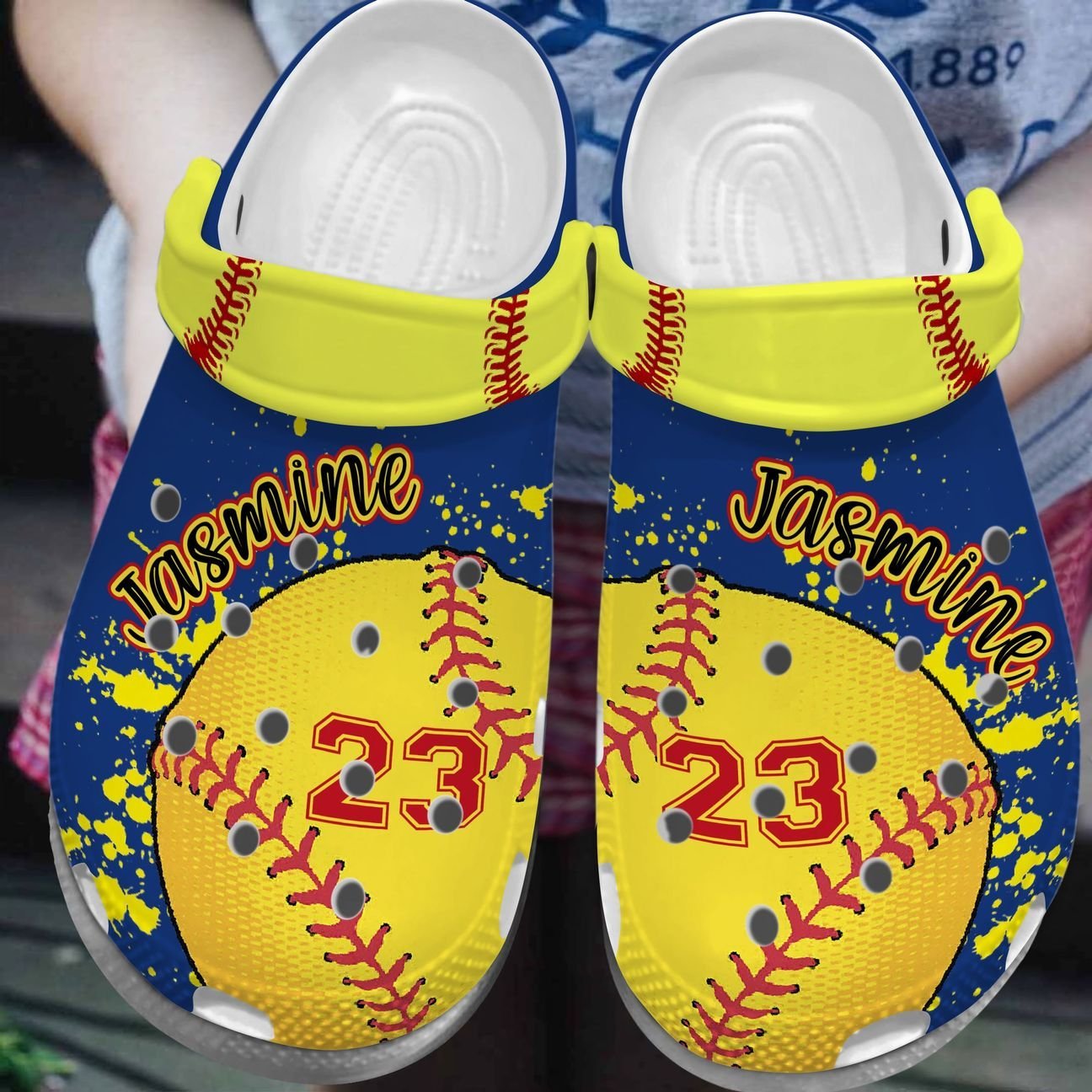 Softball Personalize Clog, Custom Name, Text, Fashion Style For Women, Men, Kid, Print 3D Simple Love Q