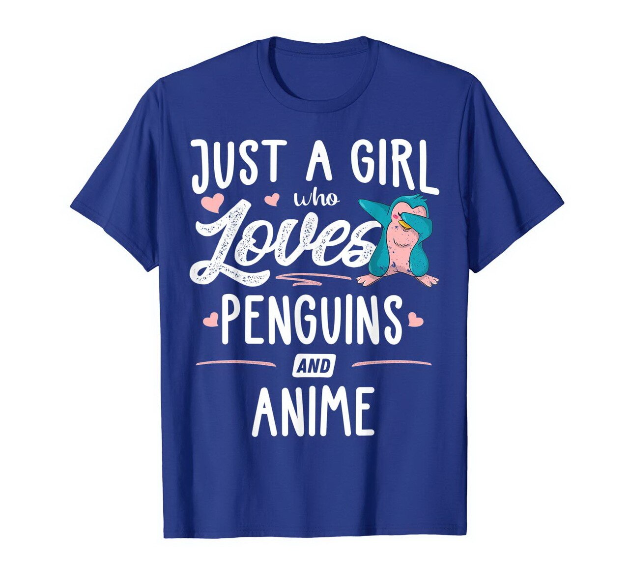 Just A Girl Who Loves Penguins And Anime Gift Women T-Shirt New