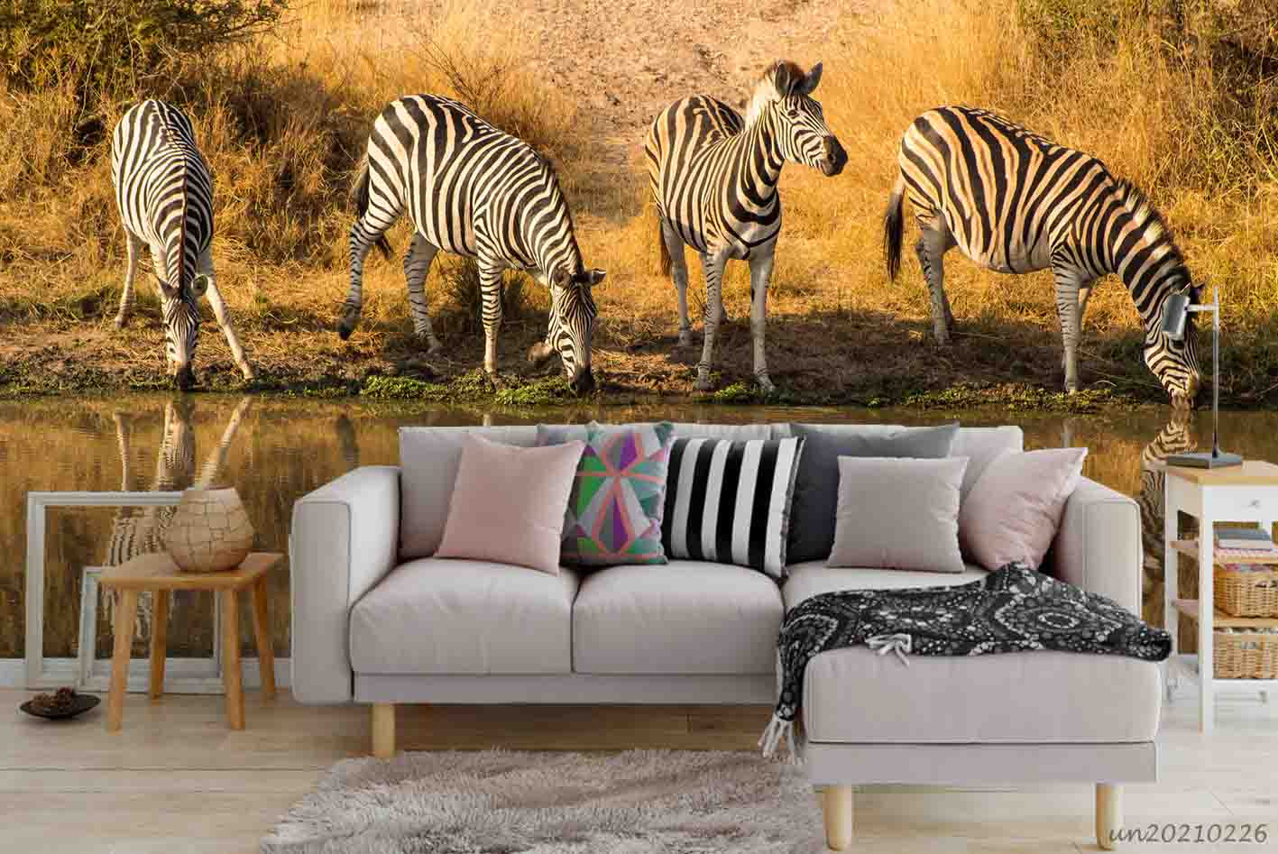 3D Wild Animal Zebra Wall Mural Wallpaper Lqh 25