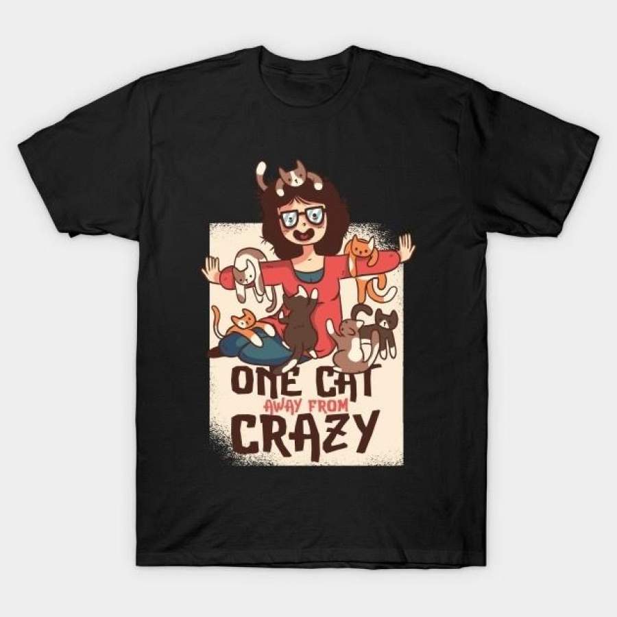 Women’S Fun T-Shirt Wonderfull High Quality Crab Assemble A Cat Away From Crazy Girl T-Shirt