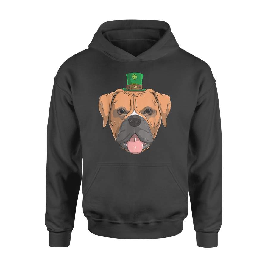 Boxer Dog St Patricks Day Cute Leprechaun Puppy Hoodie