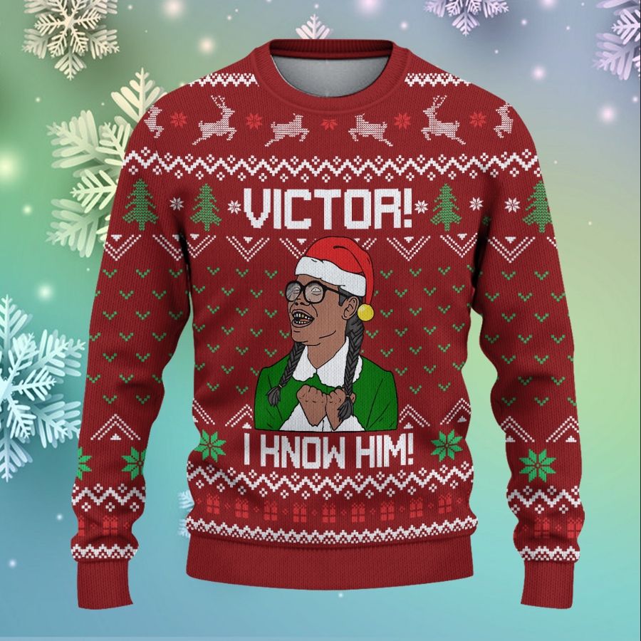 Victor I Know Him Ugly Sweater, Chrismas Ugly Sweater, Ugly Sweater, Funny Sweater, Native Spirit Ugly Sweater, Native American Ugly Sweater, Smoke Signals