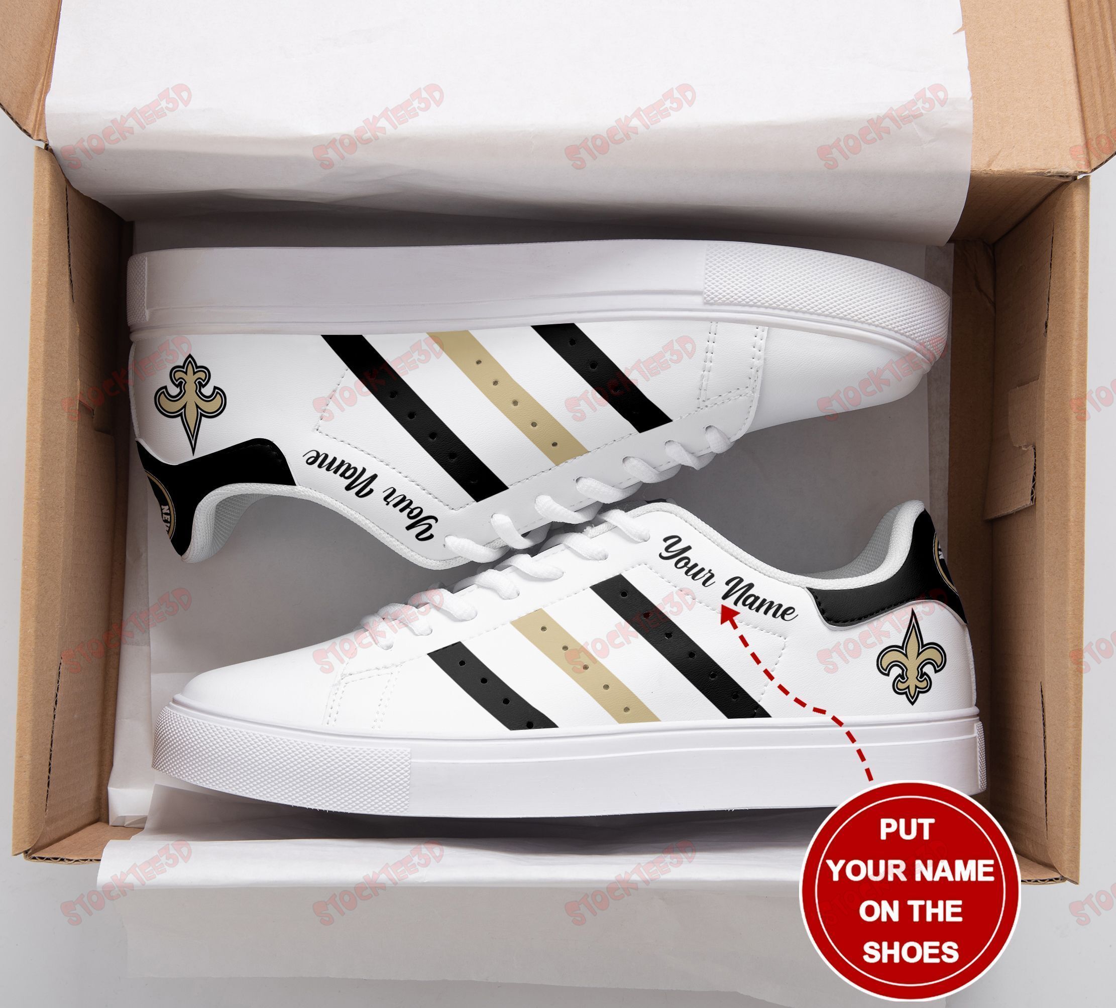 New Orleans Saints Personalized Ss Custom Sneakers 051