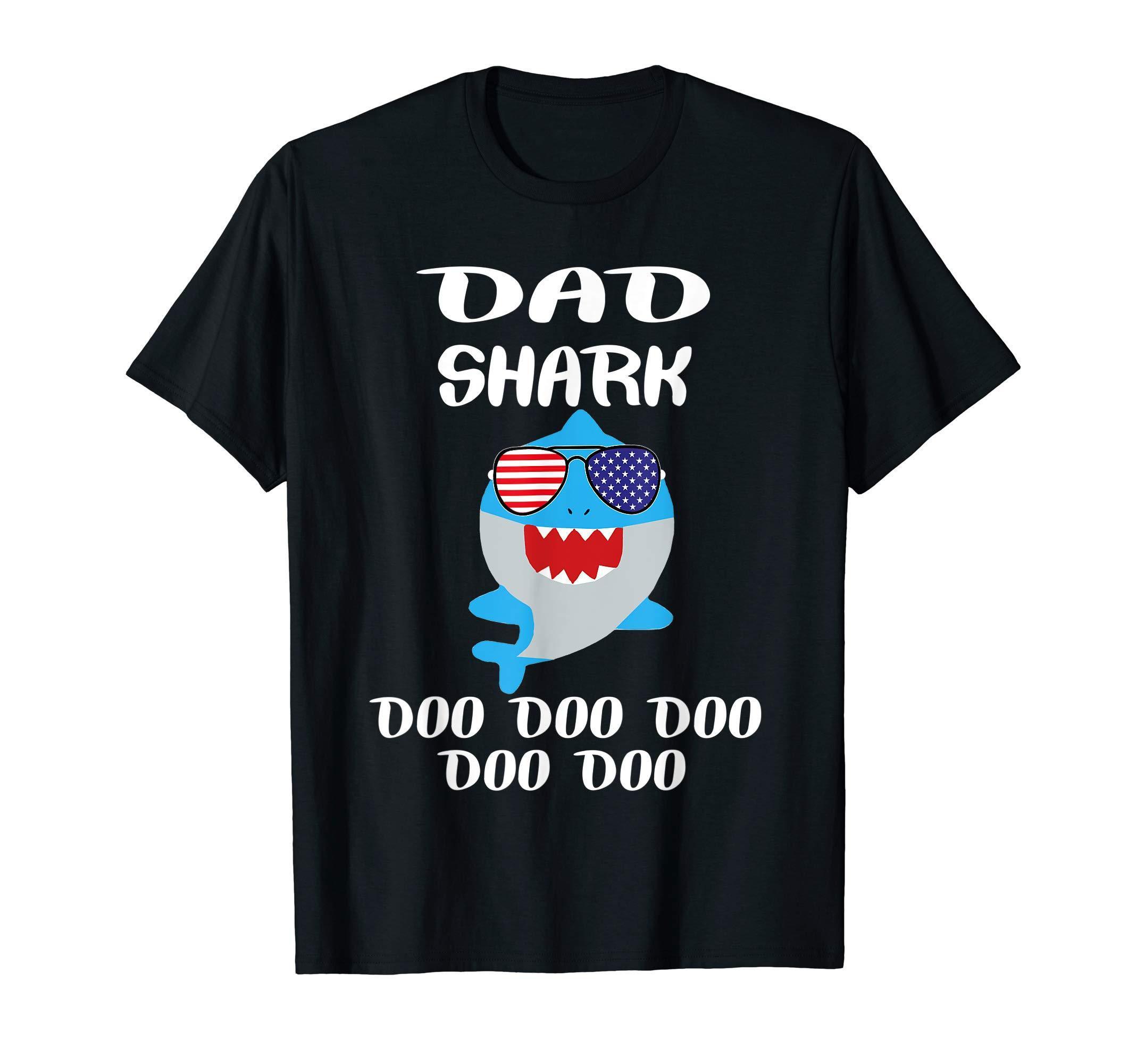 Dad Shark T-Shirt Doo Doo Doo Fathers Day Dad Shirt