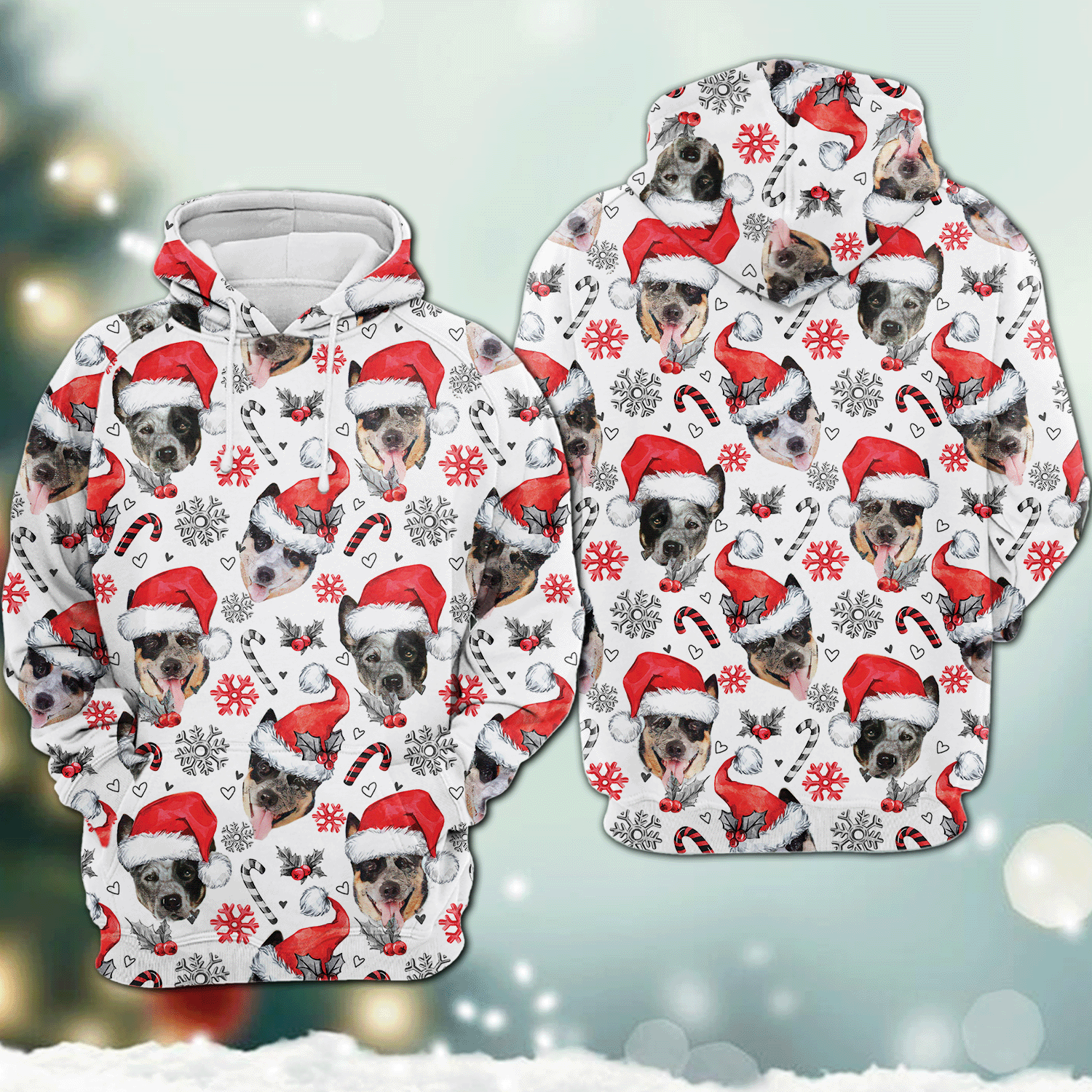 Australian Cattle Dog – Christmas Decor – 3D Hoodie