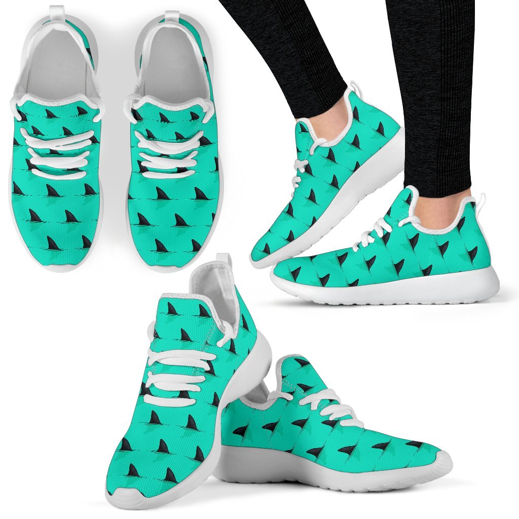 Shark Fin Pattern Mesh Knit Sneakers Shoes