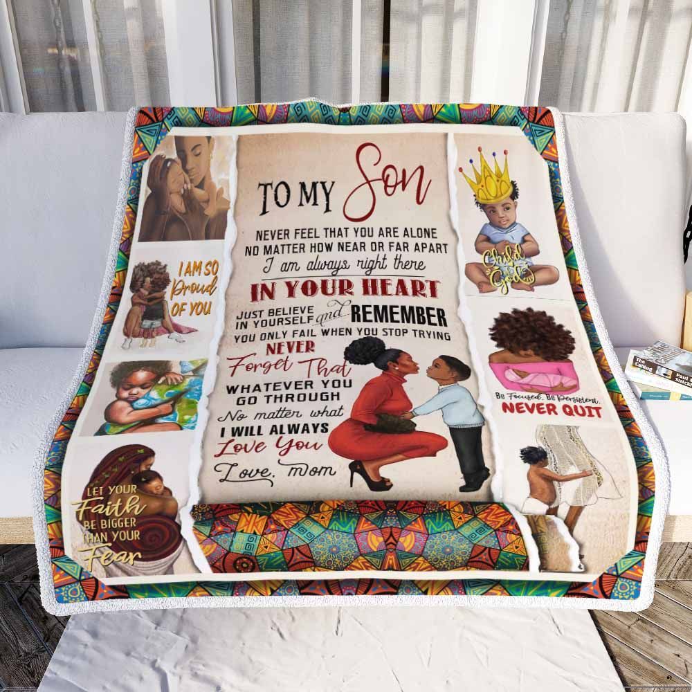 To My Son. My Black Boy. I Will Always Love You Sofa Throw Blanket THH2404