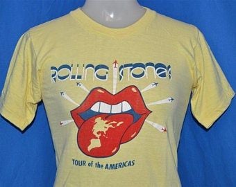 70s Rolling Stones 1975 Tour Of The Americas Band T-shirt Extra- 1784