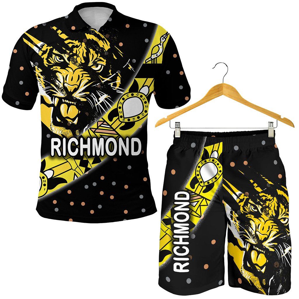 Combo Polo Shirt and Men Short Richmond Tigers Dotted K8