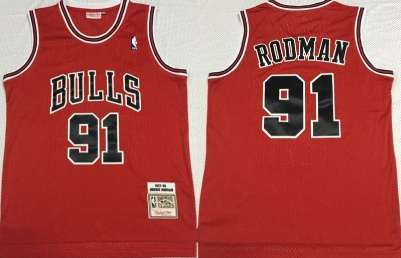 Chicago Bulls Dennis Rodman #91 NBA 2020 New Arrival Red Jersey