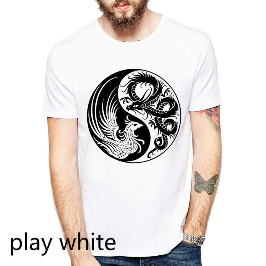 Summer Men O-Neck T-shirt White and  &hellip;