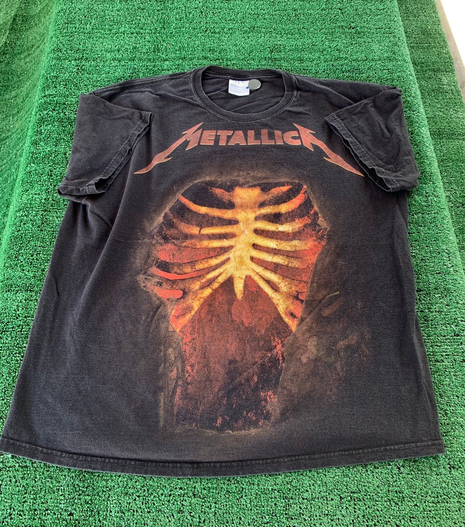 Vtg 90S Metallica Ribs Cage Concert T-Shirt