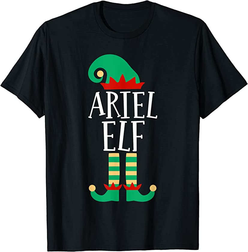 The Ariel Elf Funny Family Matching Christmas Pajamas T-Shirt