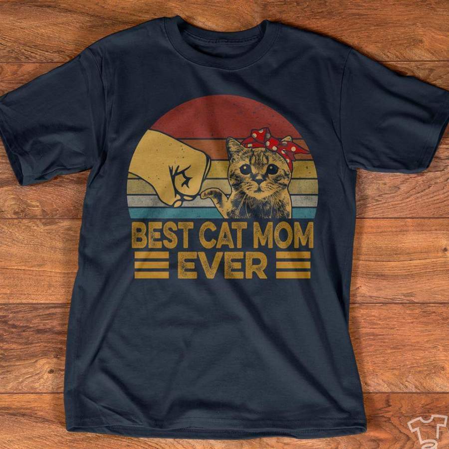 Best cat mom ever new design 2020 vintage tshirt