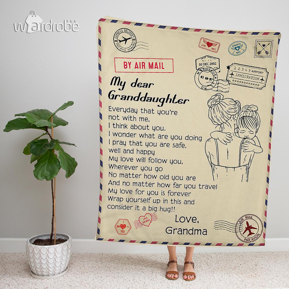 Custom Blanket Letter To My Granddaughter From Grandma – Gift For Granddaughter