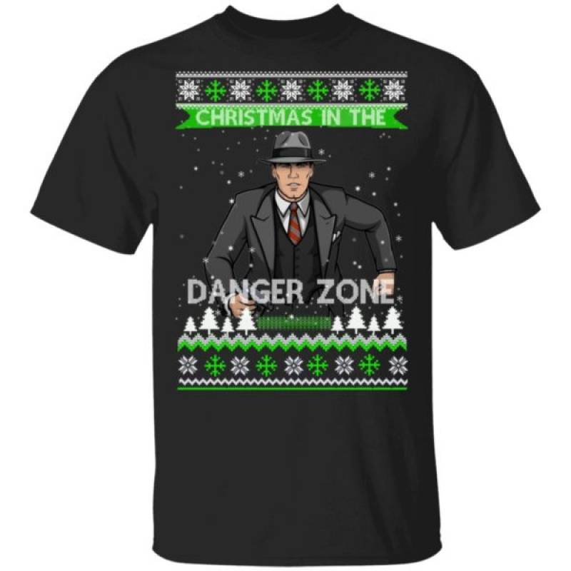 Archer Christmas In The Danger Zone Ugly Christmas Sweater Hoodie