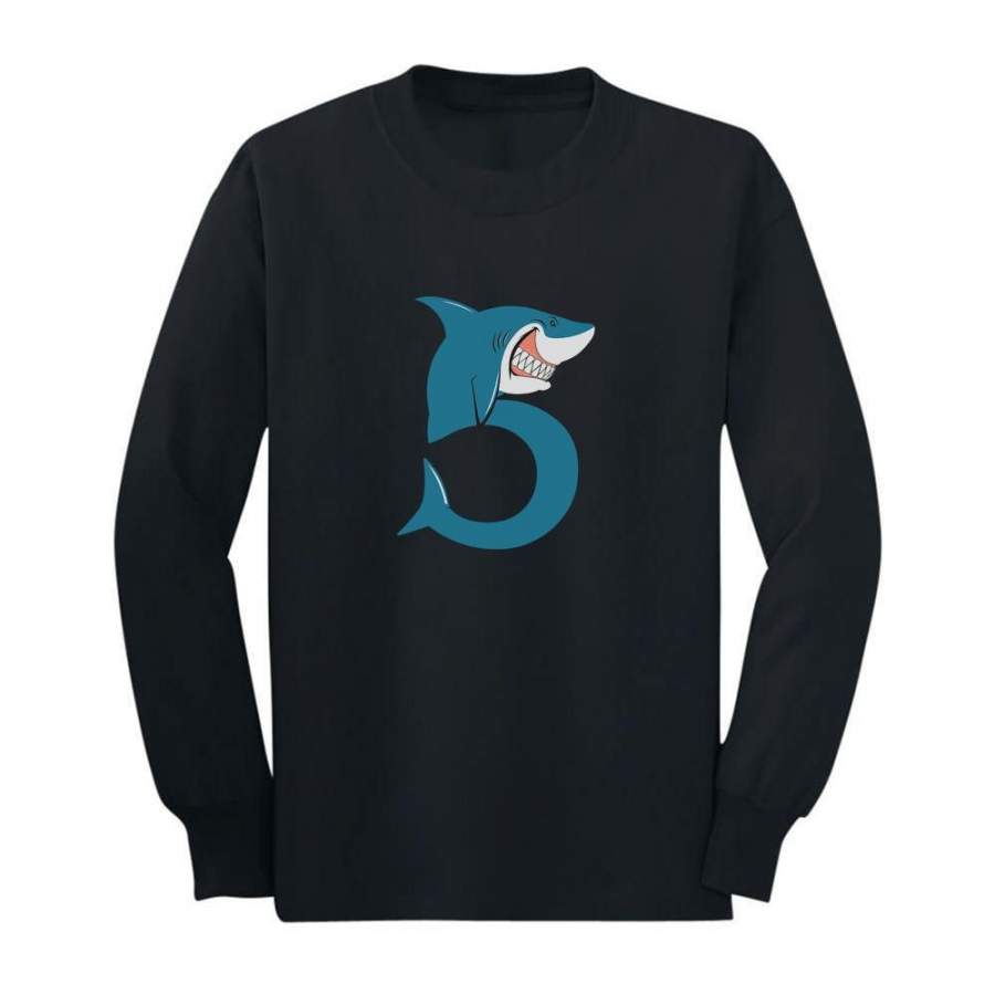 5th Birthday Shark Five Year Old Toddler/Kids Long sleeve T-Shirt