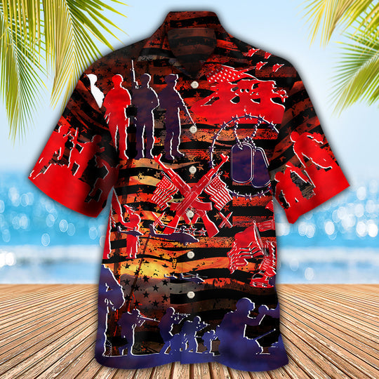 Veteran Independence Day Fought For Our Democracy Hawaiian Shirt | Hw3300