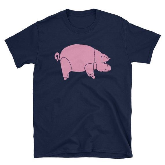 Pig Floyd Shirt The 70S Shirts Pink Floyd Shirts Pink Floyd Shirtretro Shirtrock Shirt Pink Pig Short Sleeve Shirt