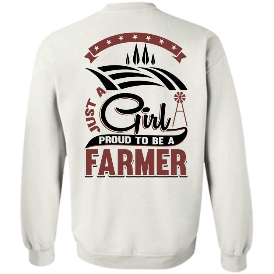 I Love Farming T Shirt, Just A Girl Proud To Be A Farmer Sweatshirt