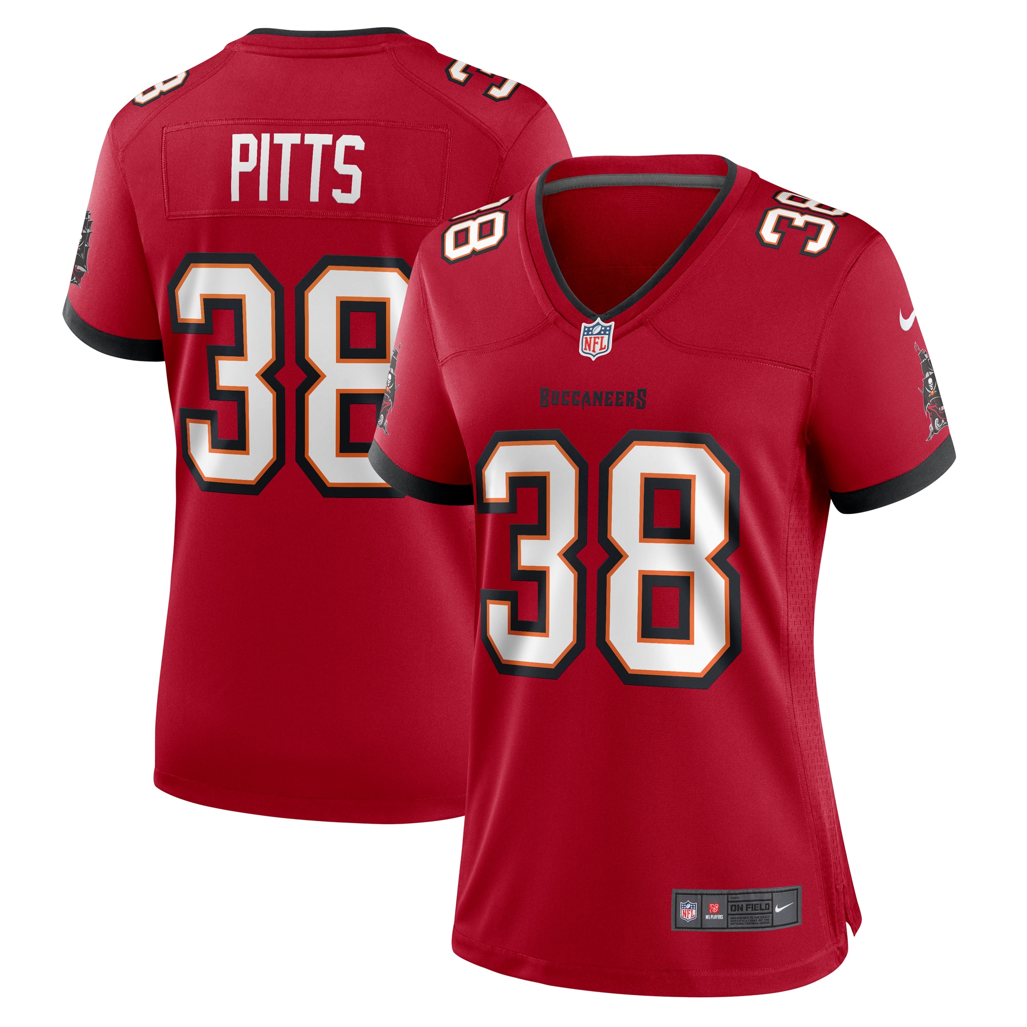 Derrek Pitts Tampa Bay Buccaneers Women's Game Jersey – Red