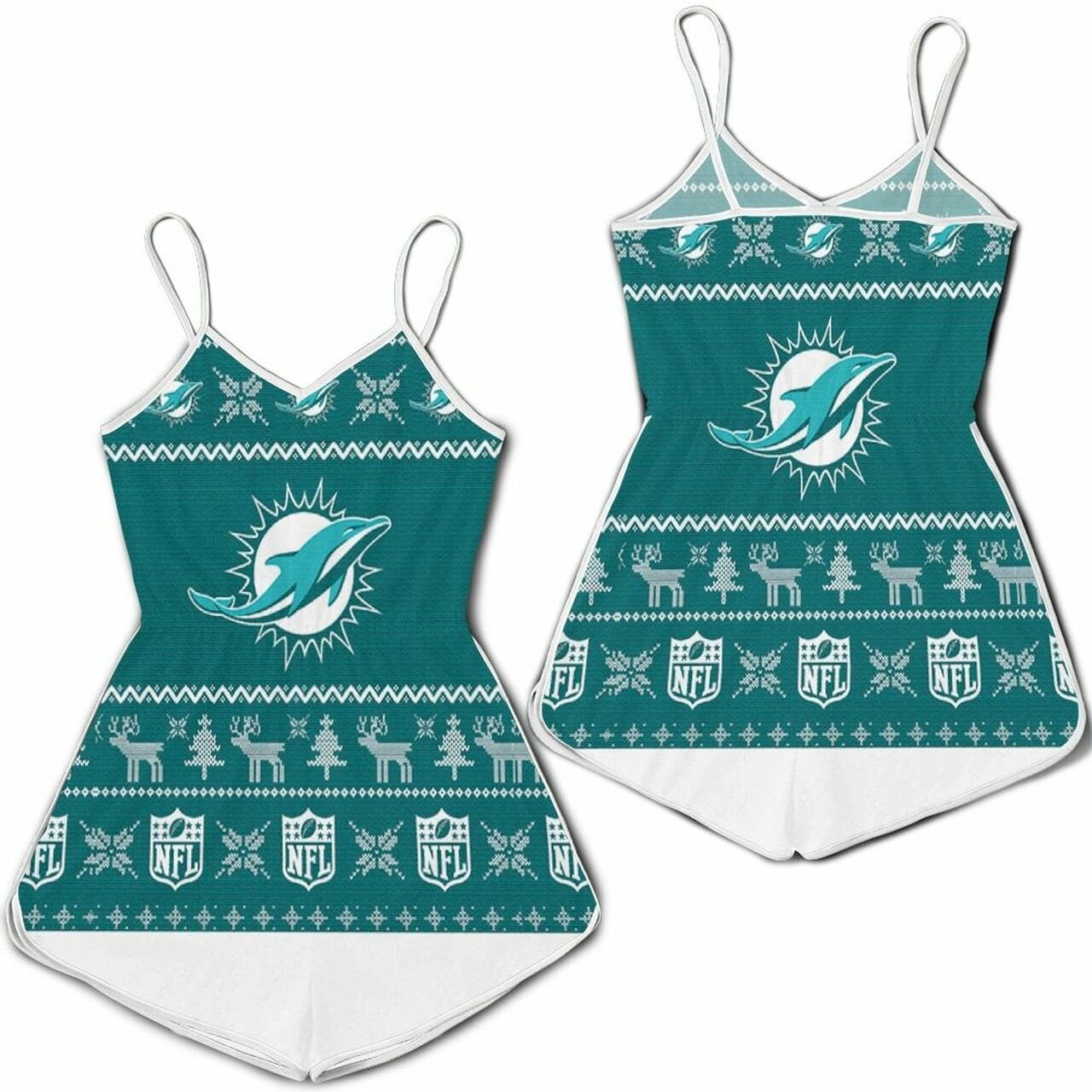 Dolphins Ugly Sweatshirt Christmas 3D Romper Model A35285