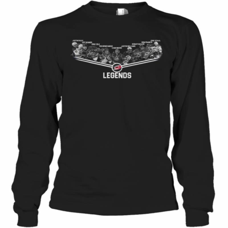 Carolina Hurricanes Legends Team Player Signature Long Sleeve T-Shirt