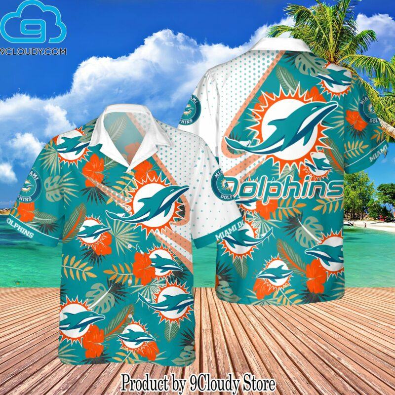 Miami Dolphins Nfl Casual Hawaiian Aloha Shirts