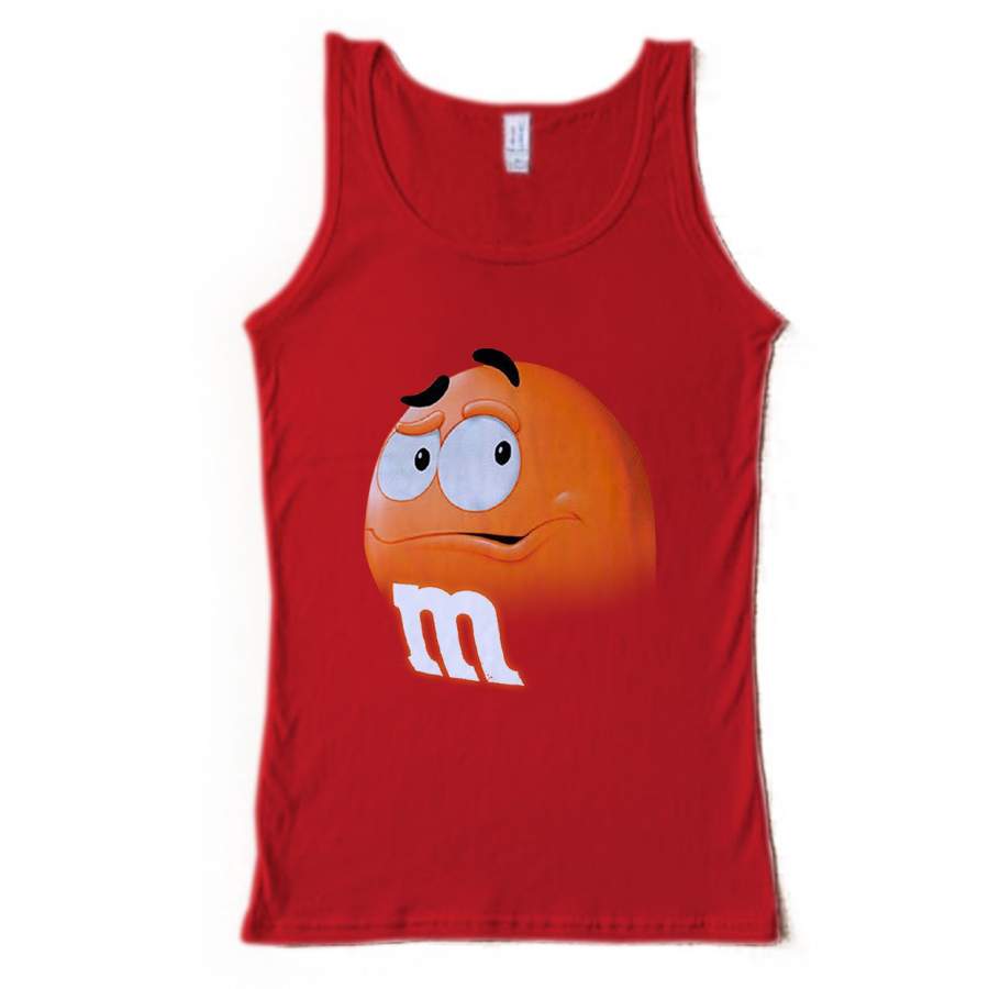 M N M Face Chocolate Candy Orange Men’s Tank Top