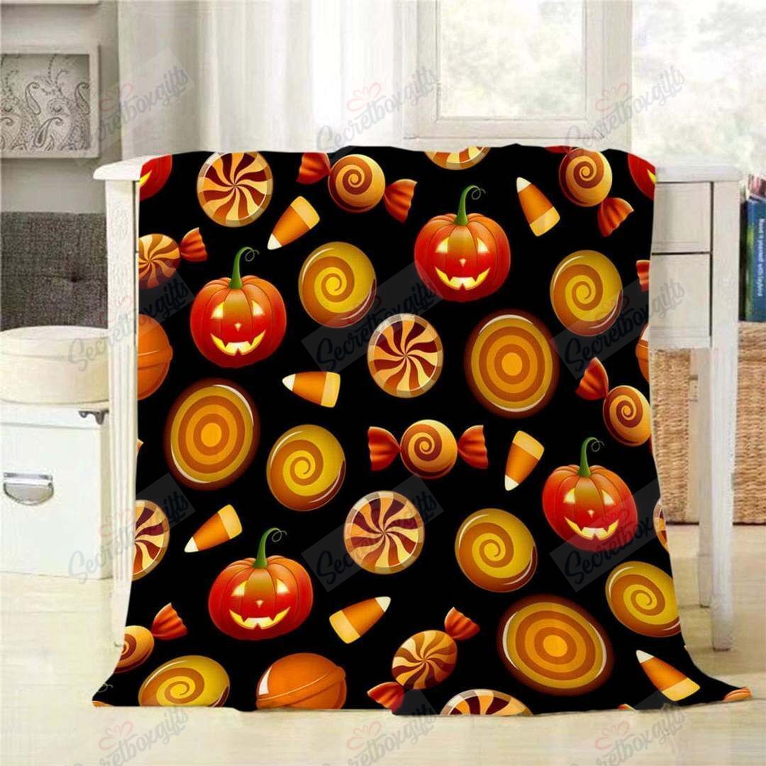 Sweets Candy Corn And Pumpkins Gs-Cl-Kc1208 Fleece Blanket