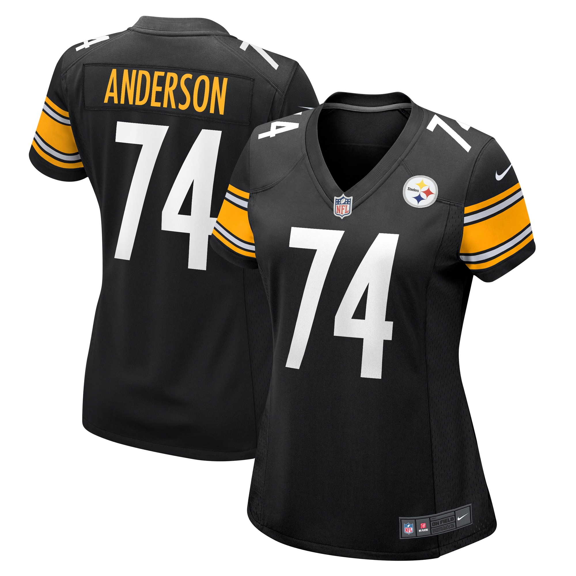 Women’s Pittsburgh Steelers Spencer Anderson  Black  Game Jersey