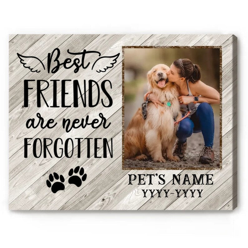 Custom Dog Memorial Passing Gift, Pet Loss Frame Portrait Photo Canvas, Pet Memorial Canvas, Loss Of Dog, Cat Loss Gifts, Dog Loss Gifts