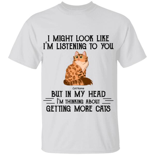 I Might Look Like I’M Listening To You  Personalized Cat T-Shirt Ts-Nb910