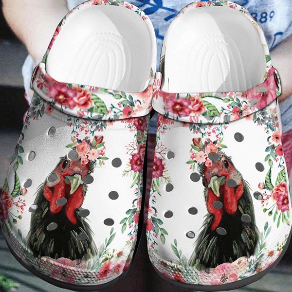 Chicken Personalized Clog, Custom Name, Text, Color, Number Fashion Style For Women, Men, Kid, Print 3D Floral Chicken Mom