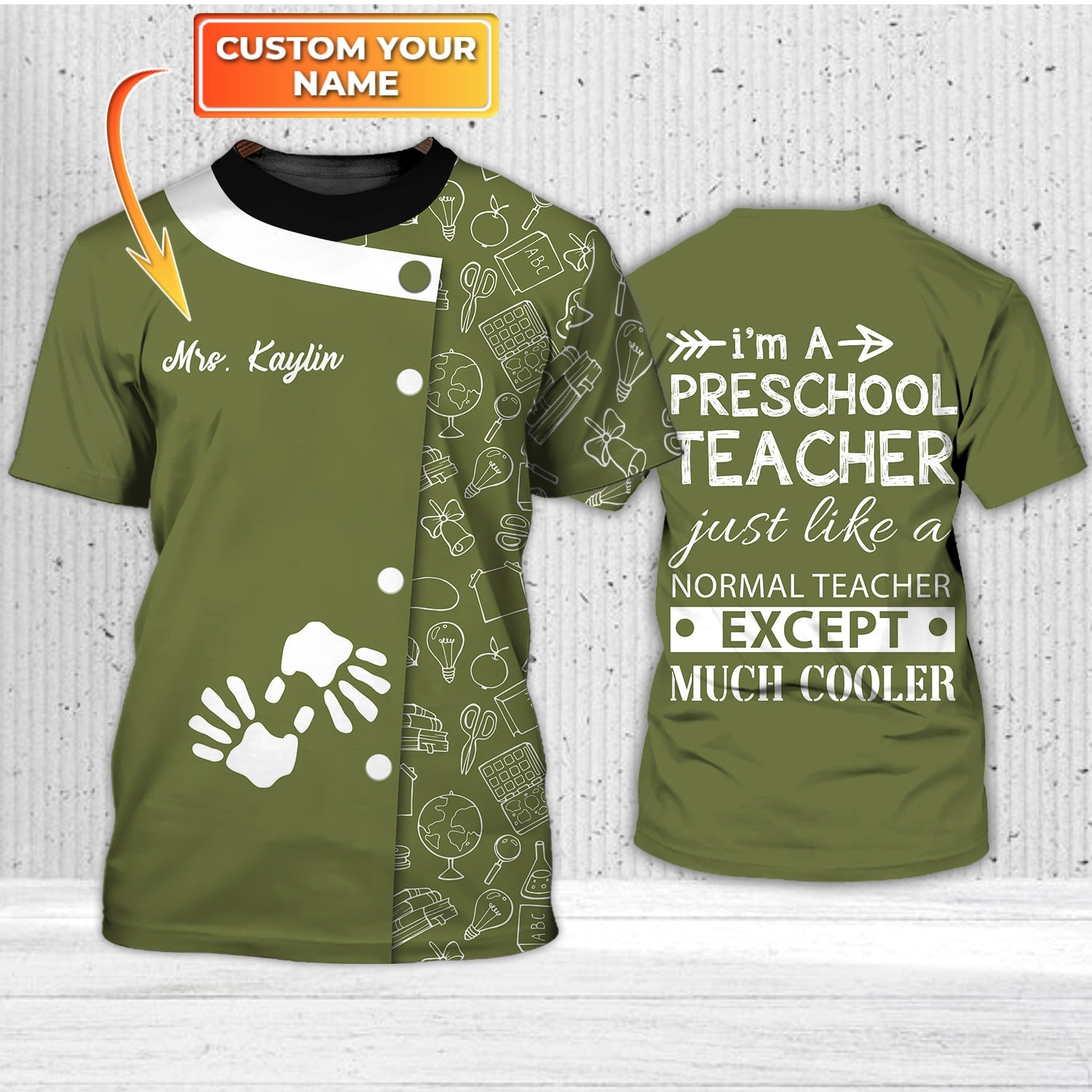 3D All Over Print Teacher Shirt, Personalized Shirt – Gift For Teacher Graphic Design 3D Printed Shirts