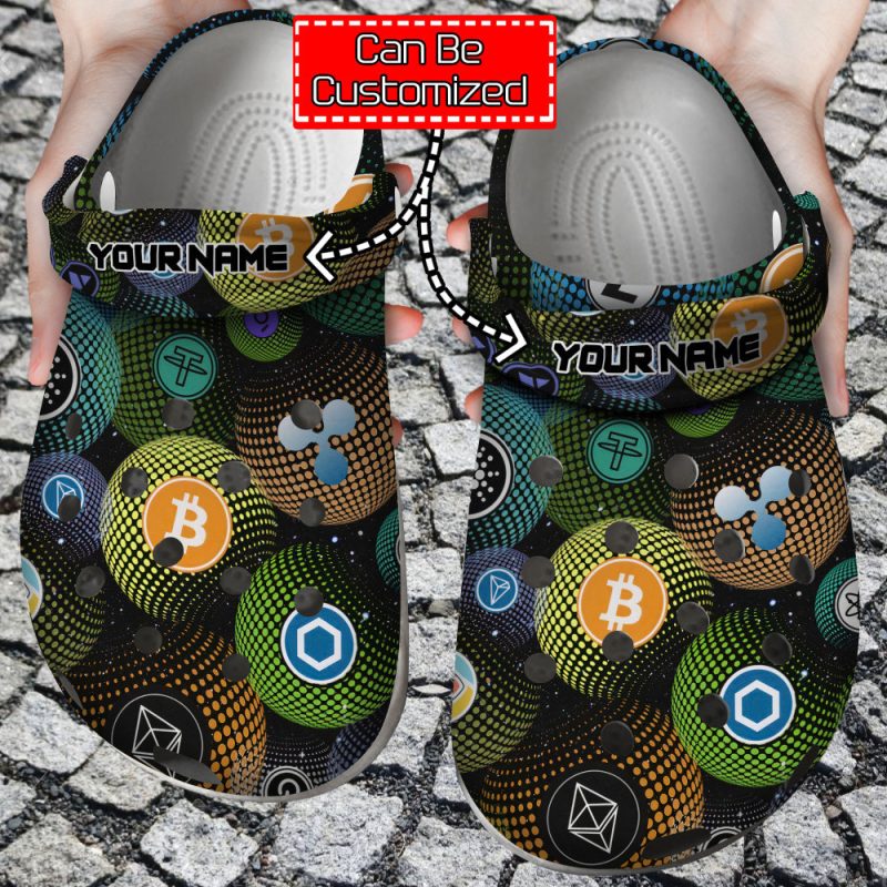 Crypto – Personalized Colorful Crypto Logo Clog Shoes For Men And Women